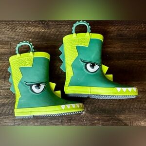 MEMBERS MARK Green Dinosaur Kids Rain Snow Cute Boy Boots 9 Toddler